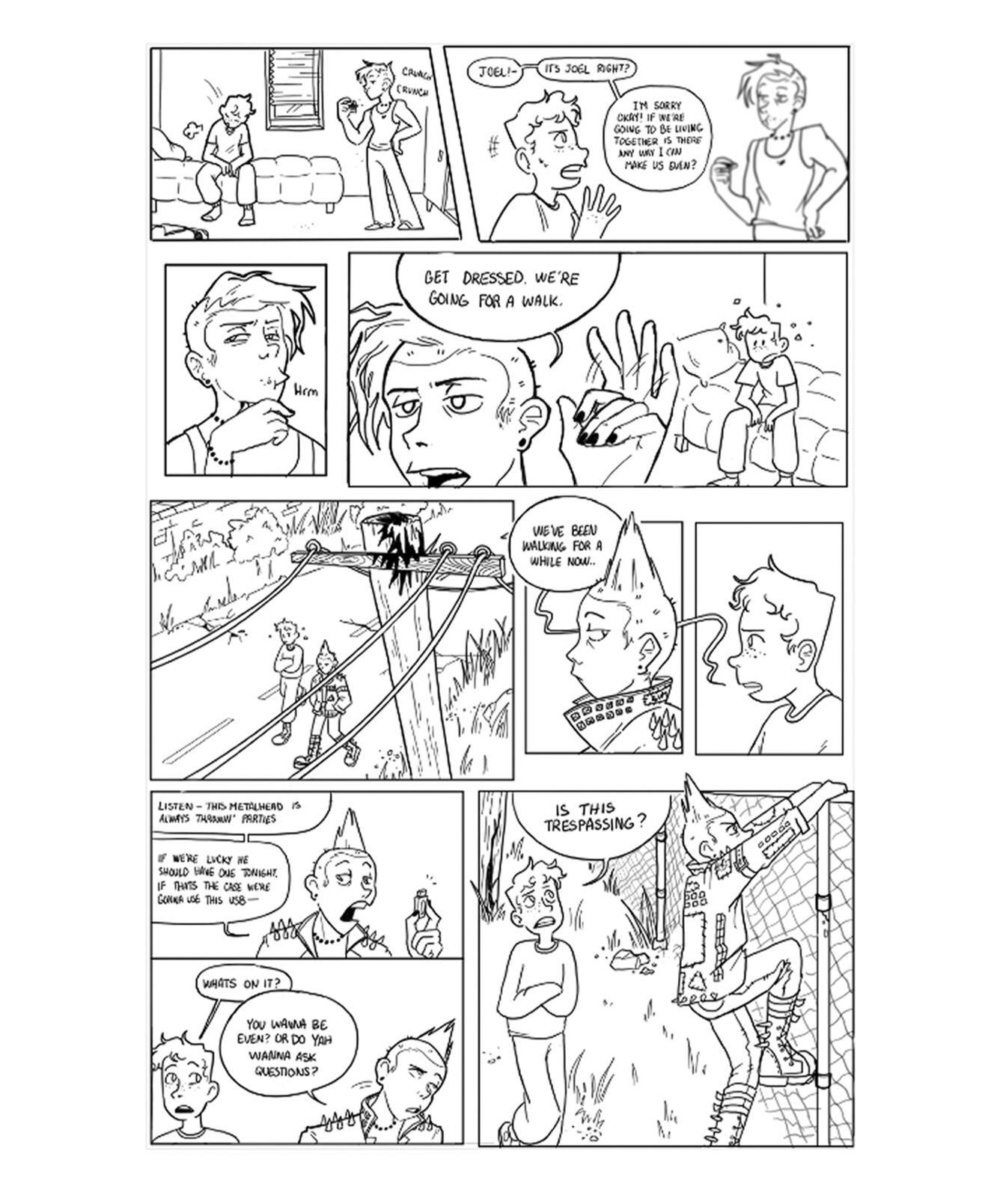 BurnOut Brotherhood original story board